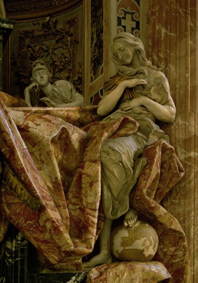 La Verdad del monumento a Alejandro VII en el transepto norte, 1672-78 de Gian Lorenzo Bernini